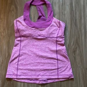 Purple Lululemon Tank Top with Shelf Bra